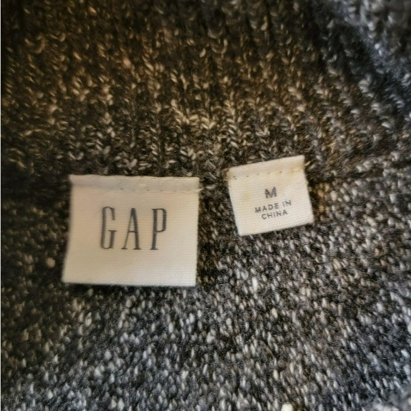 Gap Sweater, Women M, Gray w /White Pebble, Turtle Neck, 9% Wool, Oversized, EUC - Picture 5 of 5